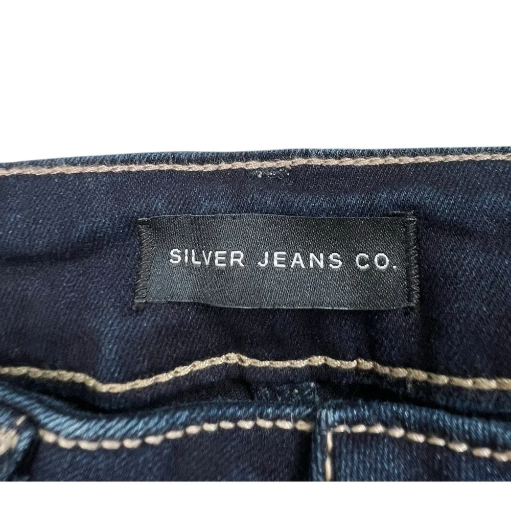 Silver Jeans Co Womens 32 Avery Slim Boot Dark Wash High Rise Stretch Denim Jean